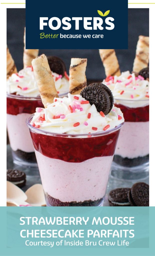 Foster's-Valentines Day-Recipes-Strawberry-Cheesecake-Parfaits